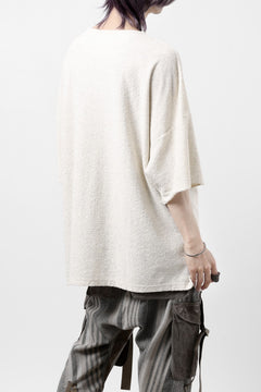 画像をギャラリービューアに読み込む, ISAMU KATAYAMA BACKLASH RANDOM PILE FABRIC S/S LOOSEY TOPS (BEIGE)