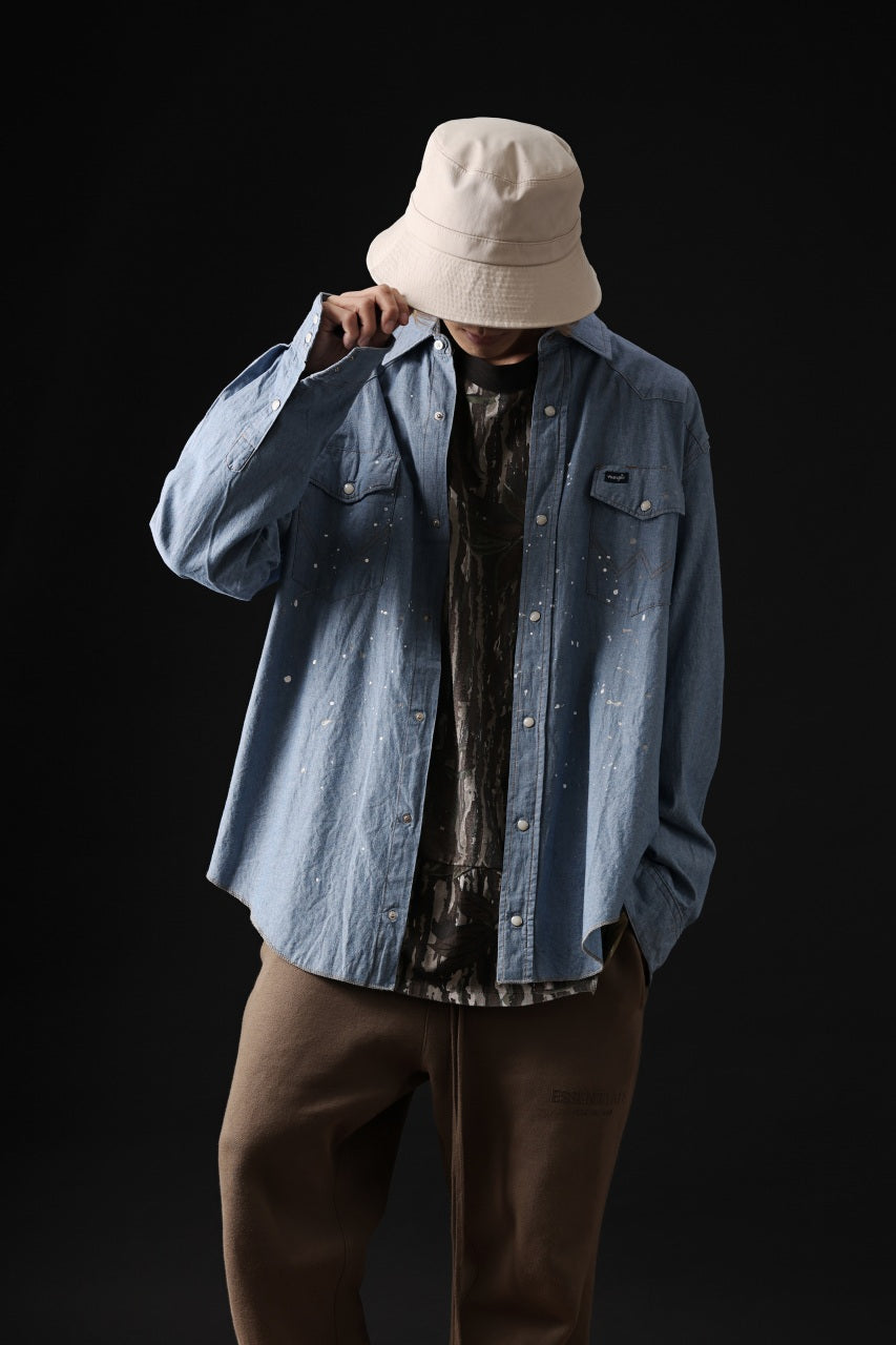 画像をギャラリービューアに読み込む, CHANGES VINTAGE REMAKE WESTERN SHIRT (INDIGO #C)