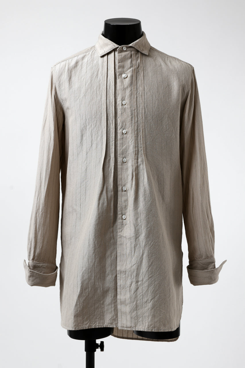 画像をギャラリービューアに読み込む, sus-sous shirts dress / C53 L47 dobby stripe washer (SILVER GREY)