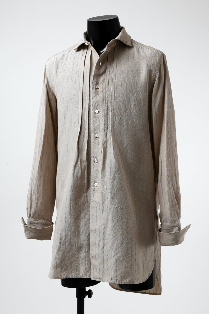 画像をギャラリービューアに読み込む, sus-sous shirts dress / C53 L47 dobby stripe washer (SILVER GREY)