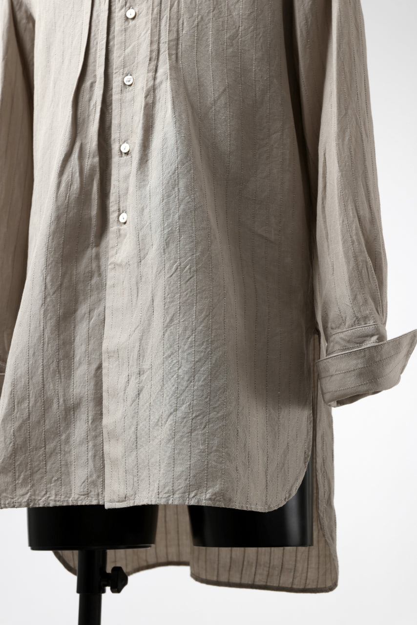 画像をギャラリービューアに読み込む, sus-sous shirts dress / C53 L47 dobby stripe washer (SILVER GREY)