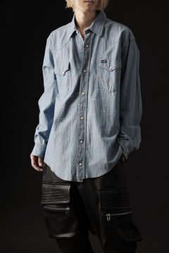 画像をギャラリービューアに読み込む, CHANGES VINTAGE REMAKE WESTERN SHIRT (INDIGO #C)