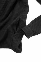 Load image into Gallery viewer, daub STRIPE LONG SHIRT / DYED SOFT TWILL (BLACK)