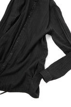 Load image into Gallery viewer, daub STRIPE LONG SHIRT / DYED SOFT TWILL (BLACK)