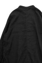 Load image into Gallery viewer, daub STRIPE LONG SHIRT / DYED SOFT TWILL (BLACK)