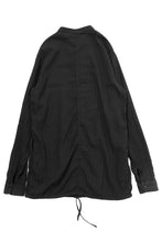 Load image into Gallery viewer, daub STRIPE LONG SHIRT / DYED SOFT TWILL (BLACK)