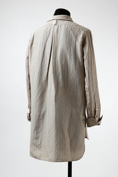 画像をギャラリービューアに読み込む, sus-sous shirts dress / C53 L47 dobby stripe washer (SILVER GREY)