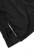 Load image into Gallery viewer, daub STRIPE LONG SHIRT / DYED SOFT TWILL (BLACK)
