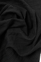 Load image into Gallery viewer, daub STRIPE LONG SHIRT / DYED SOFT TWILL (BLACK)