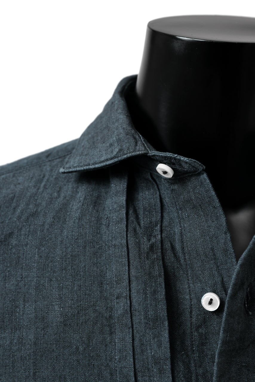 Load image into Gallery viewer, sus-sous shirts dress / L100 poplin washer (NAVY)