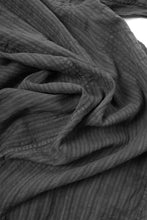 Load image into Gallery viewer, daub STRIPE LONG SHIRT / COLD DYED SOFT TWILL (GREY)