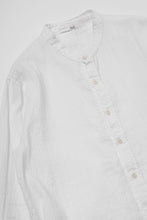 Load image into Gallery viewer, daub STRIPE LONG SHIRT / WASHED SOFT TWILL (WHITE)