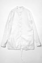 Load image into Gallery viewer, daub STRIPE LONG SHIRT / WASHED SOFT TWILL (WHITE)