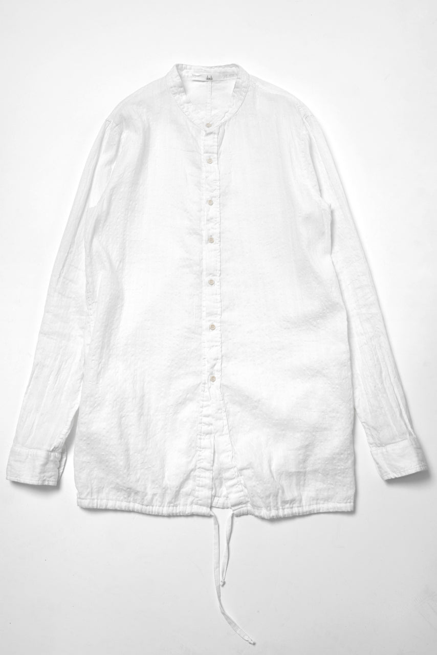 Load image into Gallery viewer, daub STRIPE LONG SHIRT / WASHED SOFT TWILL (WHITE)