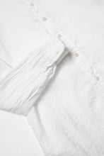 Load image into Gallery viewer, daub STRIPE LONG SHIRT / WASHED SOFT TWILL (WHITE)