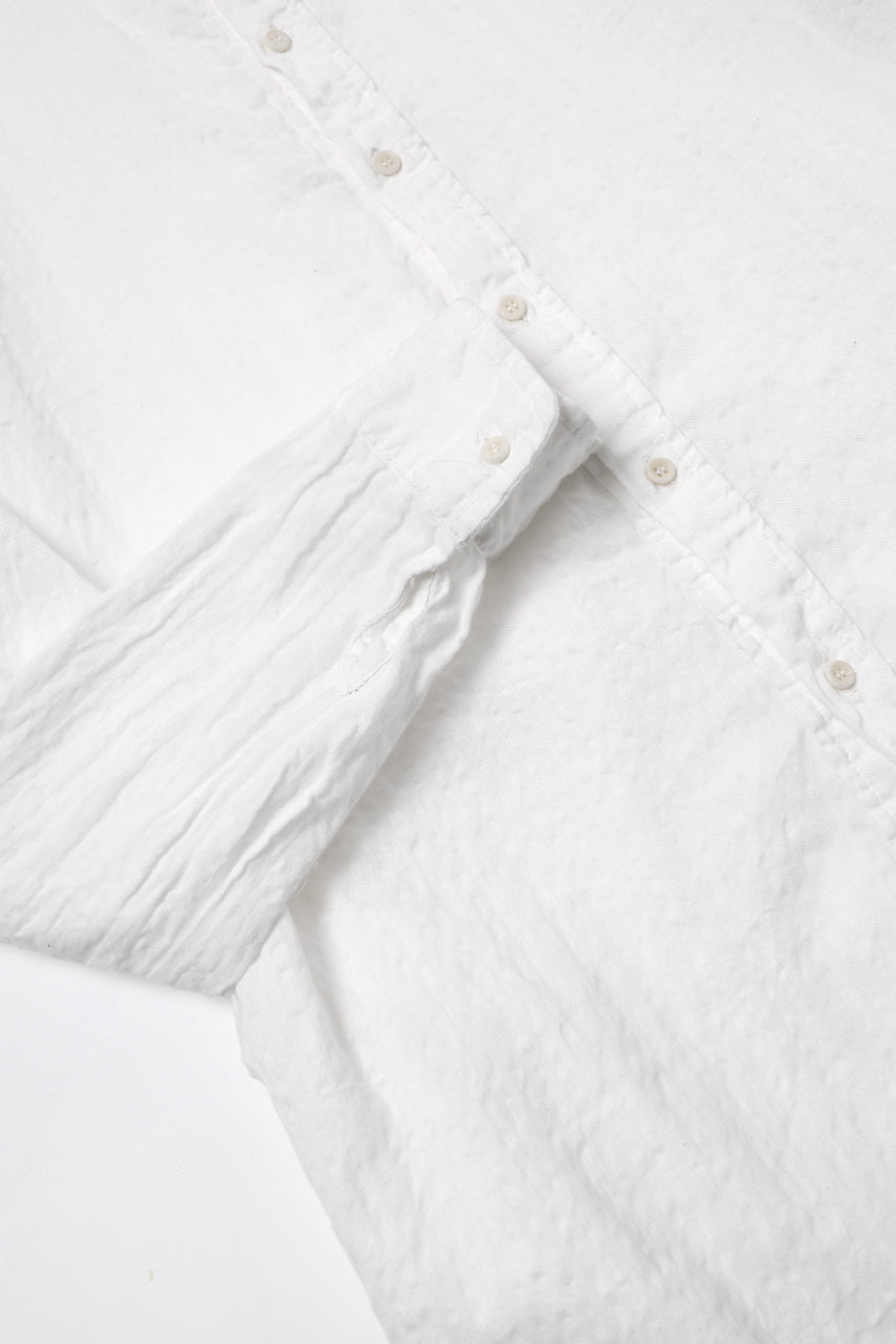 Load image into Gallery viewer, daub STRIPE LONG SHIRT / WASHED SOFT TWILL (WHITE)
