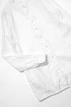 Load image into Gallery viewer, daub STRIPE LONG SHIRT / WASHED SOFT TWILL (WHITE)