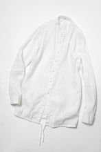 Load image into Gallery viewer, daub STRIPE LONG SHIRT / WASHED SOFT TWILL (WHITE)