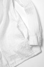 Load image into Gallery viewer, daub STRIPE LONG SHIRT / WASHED SOFT TWILL (WHITE)
