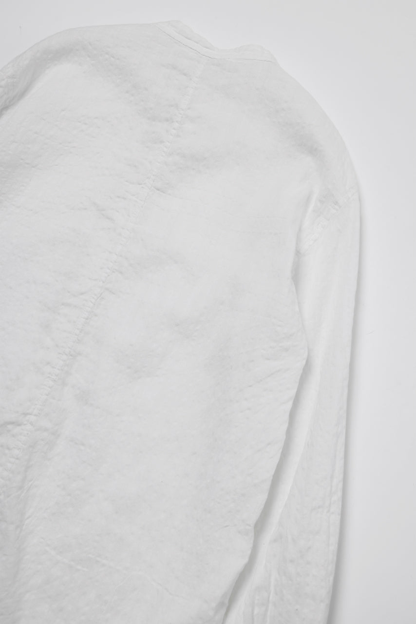 Load image into Gallery viewer, daub STRIPE LONG SHIRT / WASHED SOFT TWILL (WHITE)