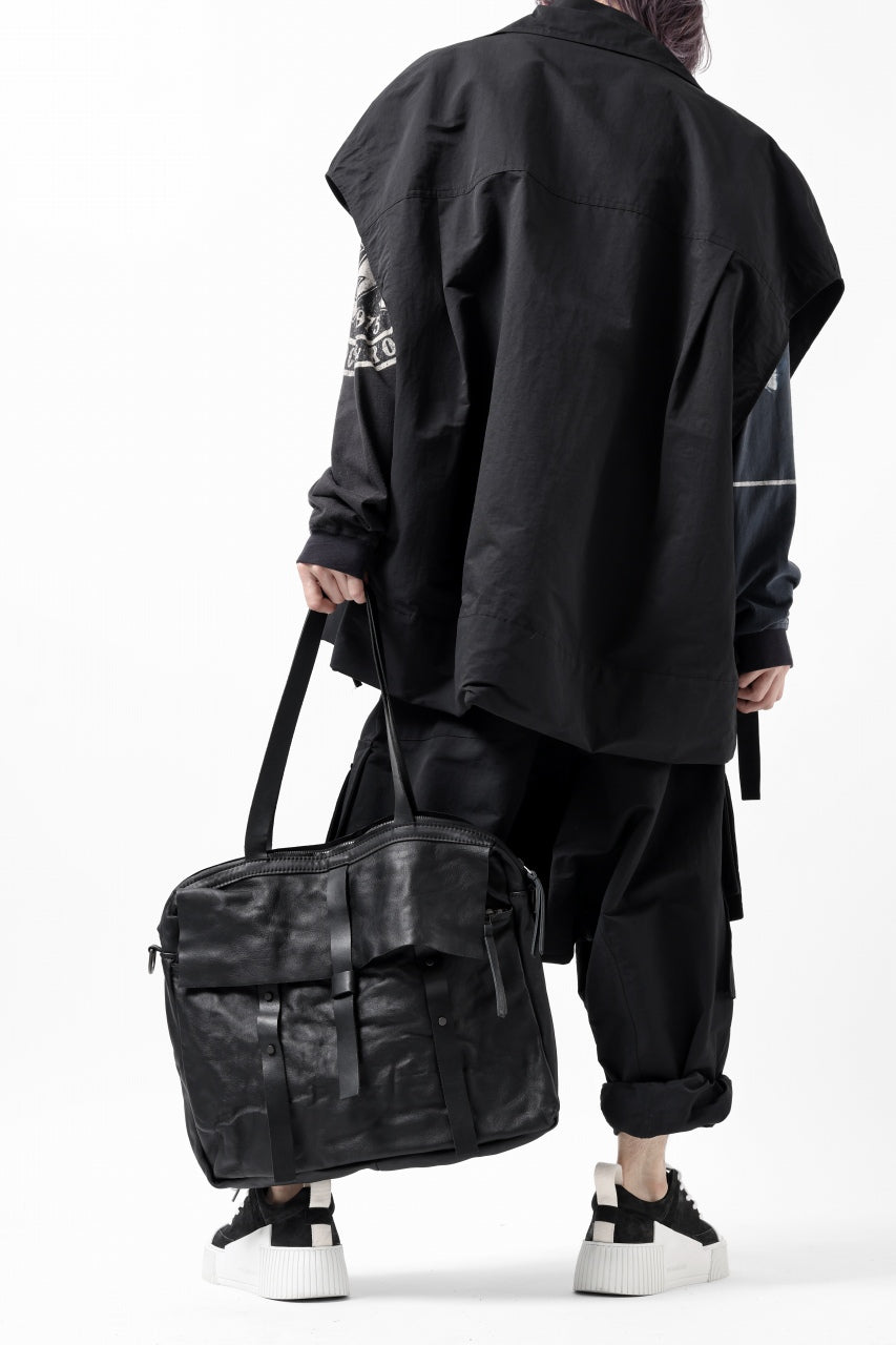 画像をギャラリービューアに読み込む, PAL OFFNER 2WAY FLAP BAG LARGE / CALF LEATHER (BLACK)