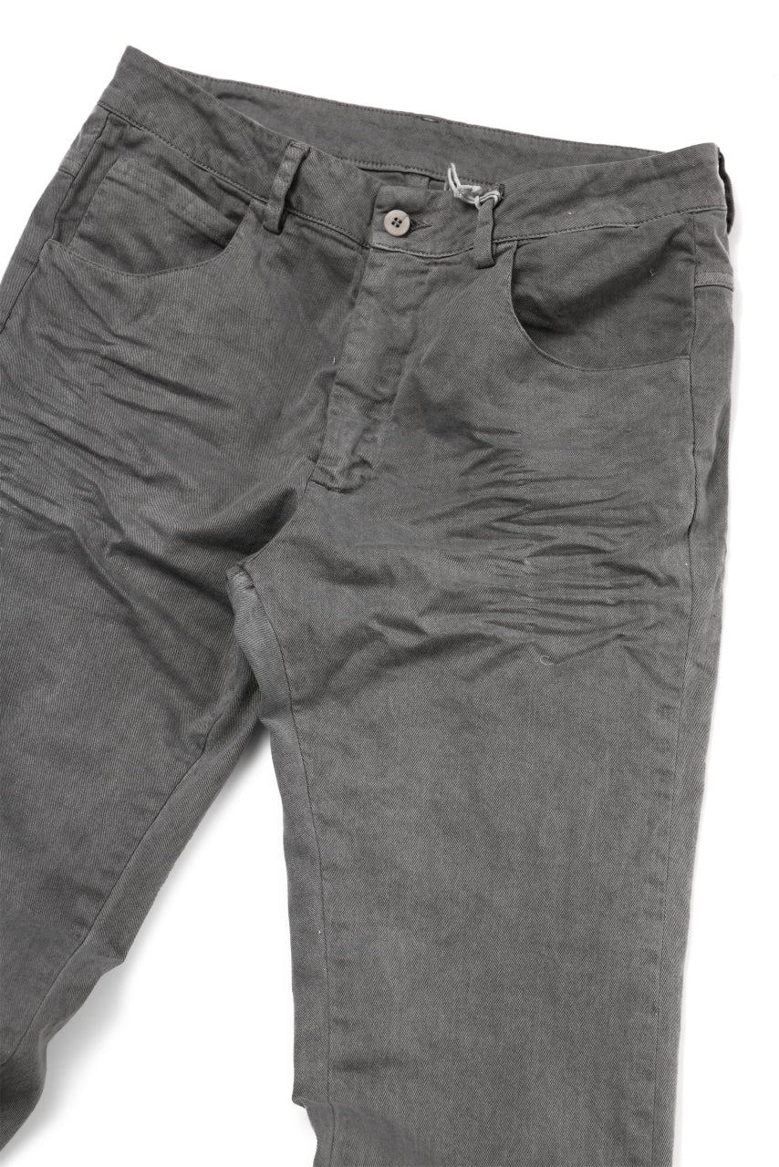 Load image into Gallery viewer, daub ERGONOMIC SKINNY PANTS / COLD DYED LIGHT TWILL (GREY)