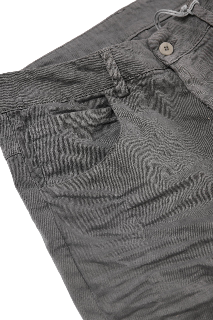 Load image into Gallery viewer, daub ERGONOMIC SKINNY PANTS / COLD DYED LIGHT TWILL (GREY)