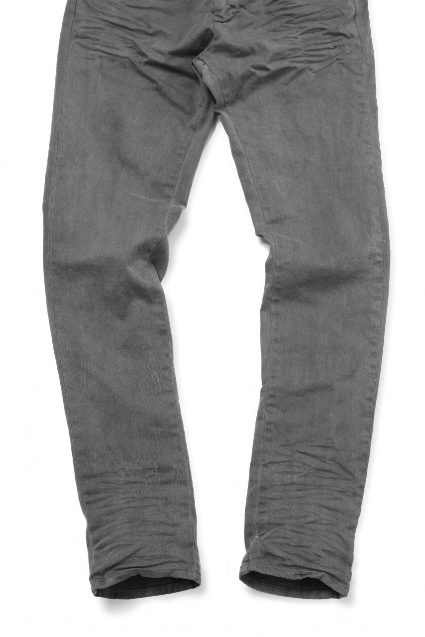 Load image into Gallery viewer, daub ERGONOMIC SKINNY PANTS / COLD DYED LIGHT TWILL (GREY)