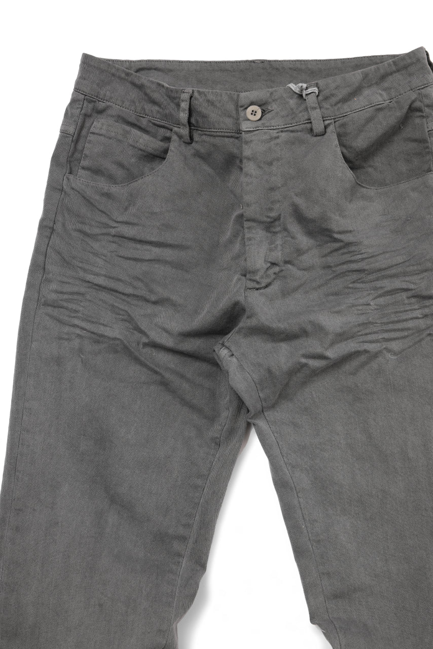 Load image into Gallery viewer, daub ERGONOMIC SKINNY PANTS / COLD DYED LIGHT TWILL (GREY)