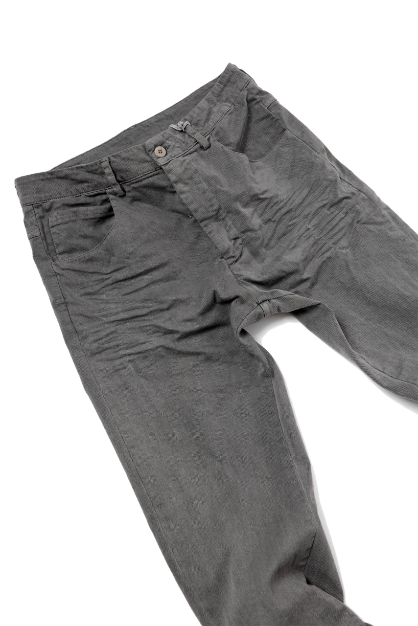 Load image into Gallery viewer, daub ERGONOMIC SKINNY PANTS / COLD DYED LIGHT TWILL (GREY)