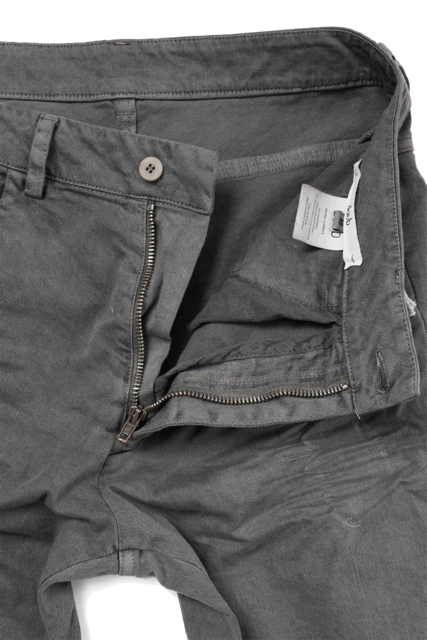 Load image into Gallery viewer, daub ERGONOMIC SKINNY PANTS / COLD DYED LIGHT TWILL (GREY)