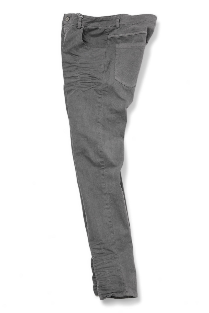 Load image into Gallery viewer, daub ERGONOMIC SKINNY PANTS / COLD DYED LIGHT TWILL (GREY)