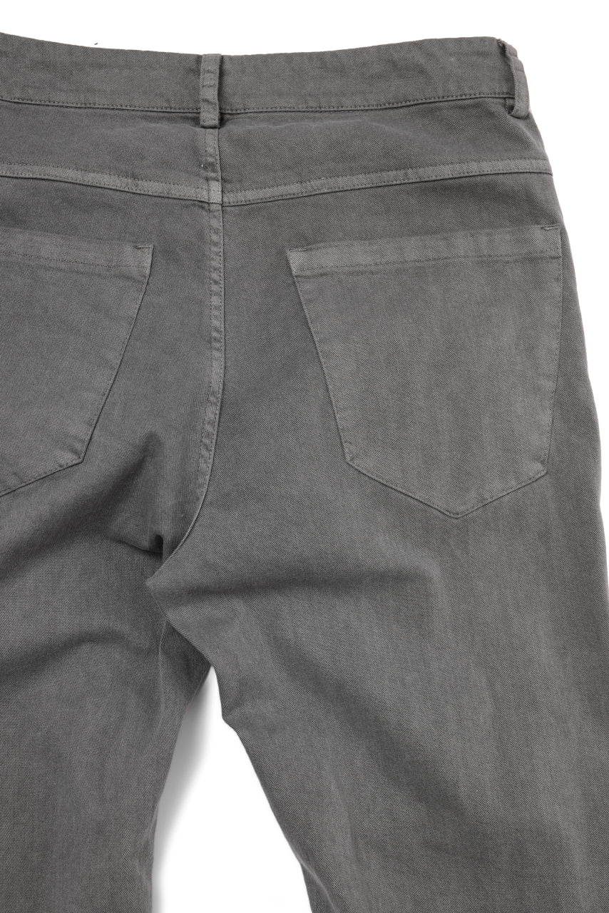 Load image into Gallery viewer, daub ERGONOMIC SKINNY PANTS / COLD DYED LIGHT TWILL (GREY)
