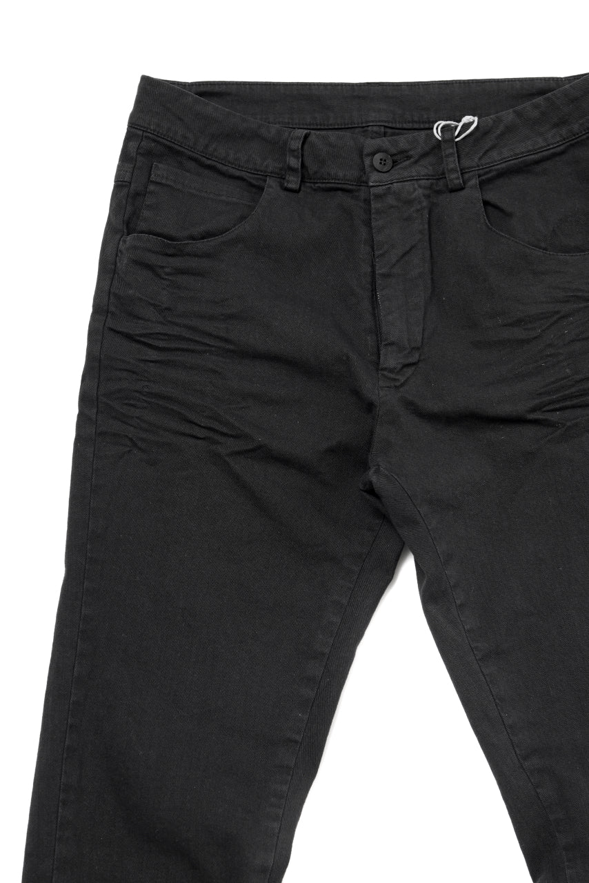 Load image into Gallery viewer, daub ERGONOMIC SKINNY PANTS / DYED LIGHT TWILL (BLACK)
