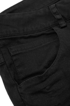 画像をギャラリービューアに読み込む, daub DYEING ERGONOMIC SLIM PANTS / L.TWILL (BLACK)