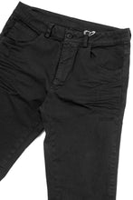 Load image into Gallery viewer, daub ERGONOMIC SKINNY PANTS / DYED LIGHT TWILL (BLACK)