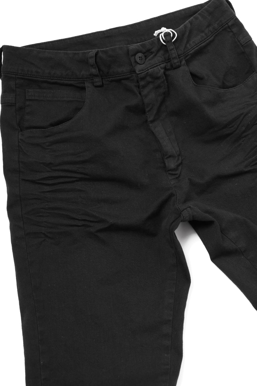 Load image into Gallery viewer, daub ERGONOMIC SKINNY PANTS / DYED LIGHT TWILL (BLACK)