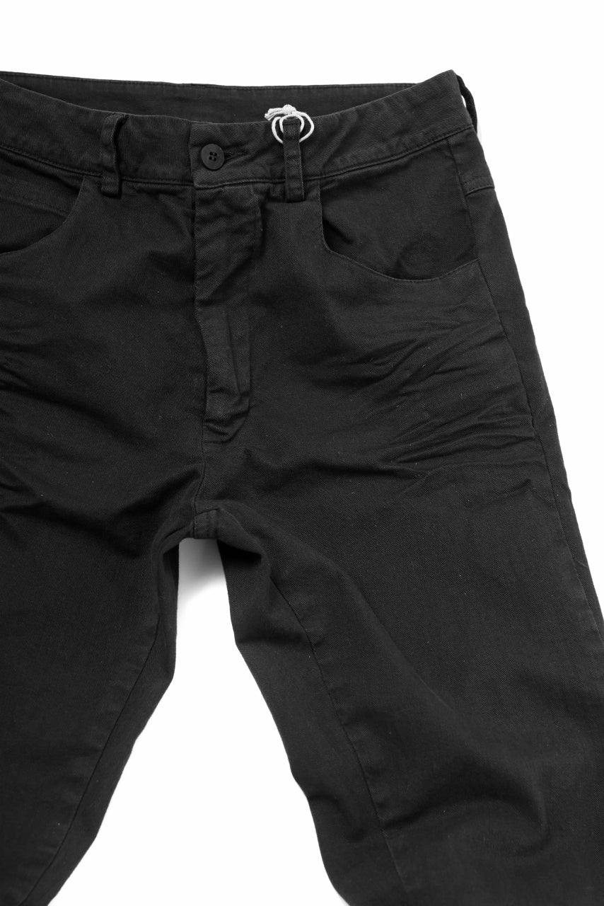 Load image into Gallery viewer, daub ERGONOMIC SKINNY PANTS / DYED LIGHT TWILL (BLACK)