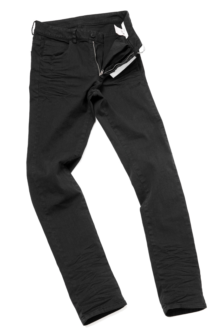 Load image into Gallery viewer, daub ERGONOMIC SKINNY PANTS / DYED LIGHT TWILL (BLACK)