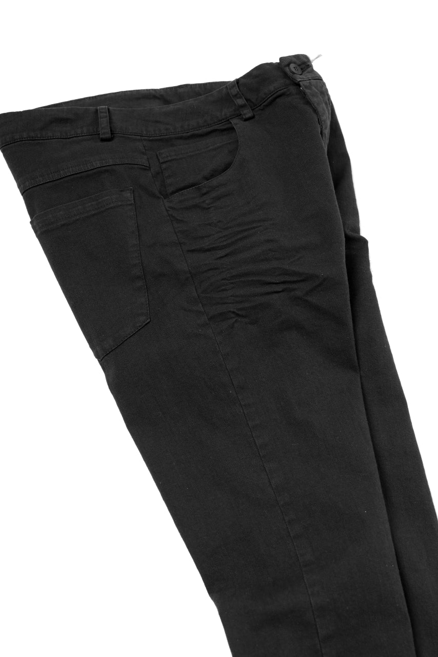 Load image into Gallery viewer, daub ERGONOMIC SKINNY PANTS / DYED LIGHT TWILL (BLACK)