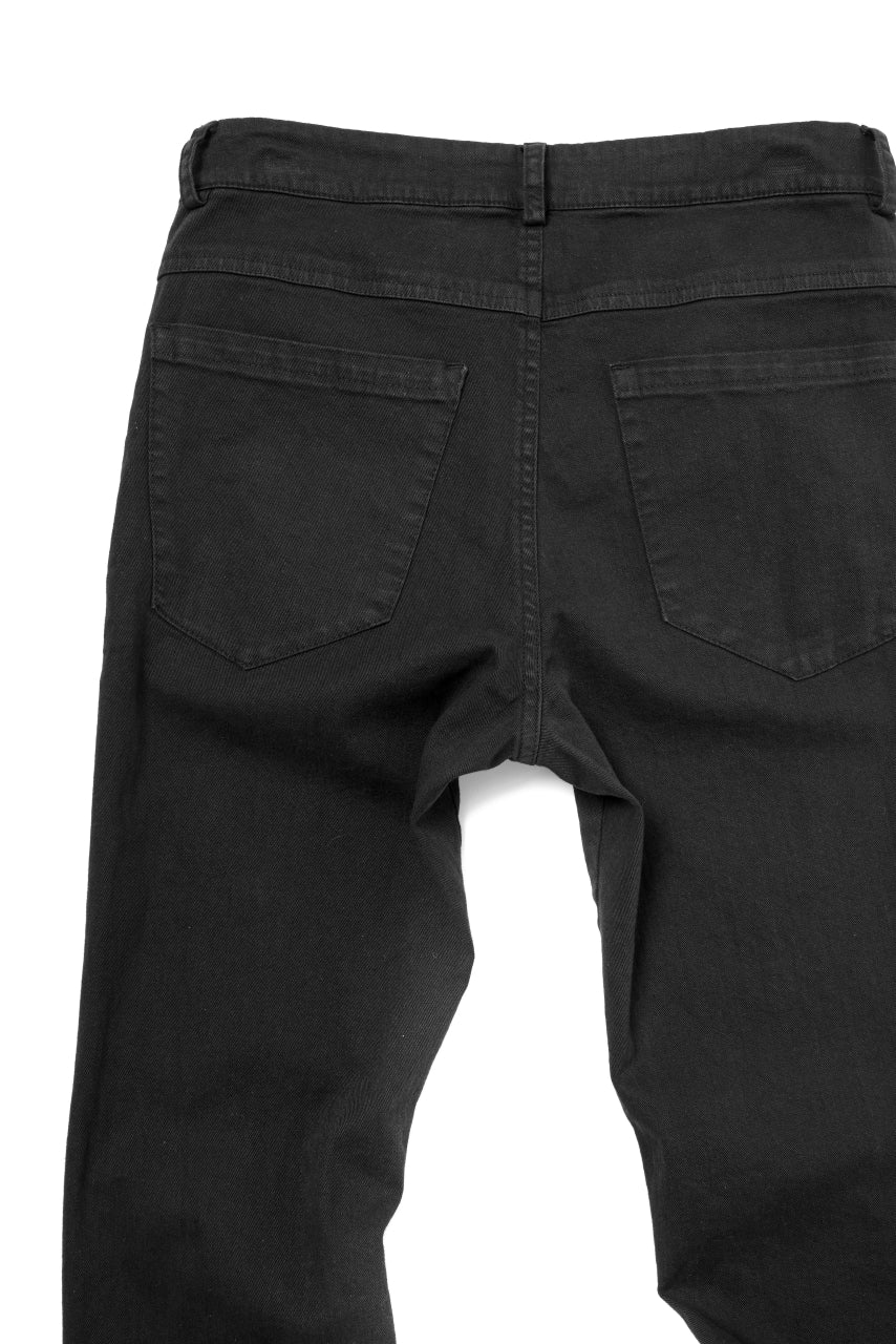 Load image into Gallery viewer, daub ERGONOMIC SKINNY PANTS / DYED LIGHT TWILL (BLACK)