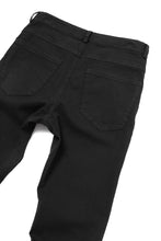 Load image into Gallery viewer, daub ERGONOMIC SKINNY PANTS / DYED LIGHT TWILL (BLACK)