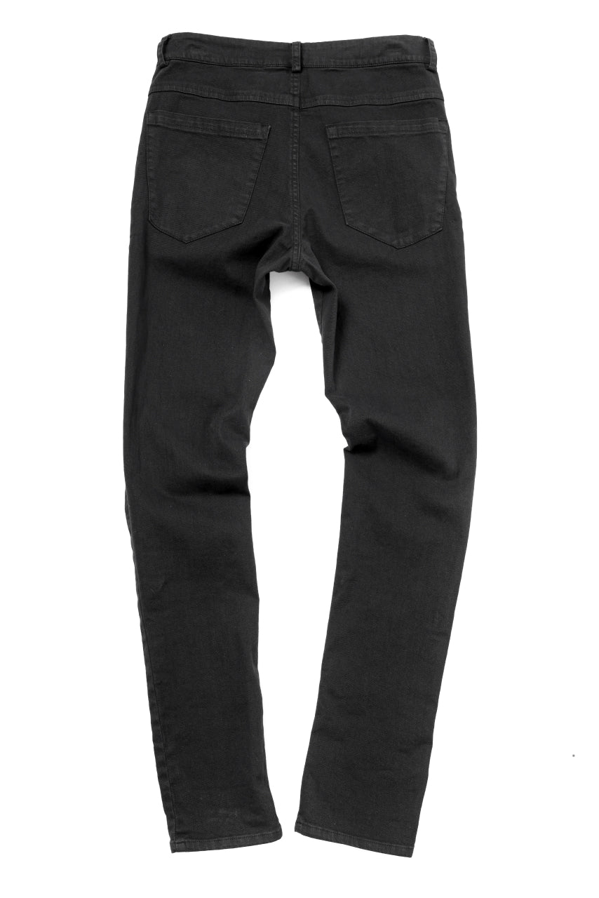 Load image into Gallery viewer, daub ERGONOMIC SKINNY PANTS / DYED LIGHT TWILL (BLACK)