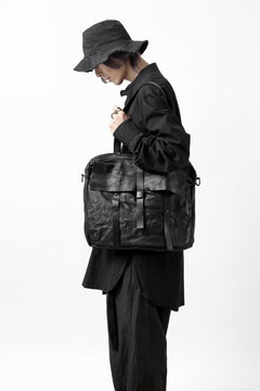 画像をギャラリービューアに読み込む, PAL OFFNER 2WAY FLAP BAG LARGE / CALF LEATHER (BLACK)