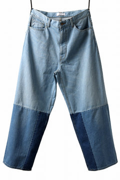 画像をギャラリービューアに読み込む, FACETASM PATCHWORK BIG DENIM PANTS (INDIGO)