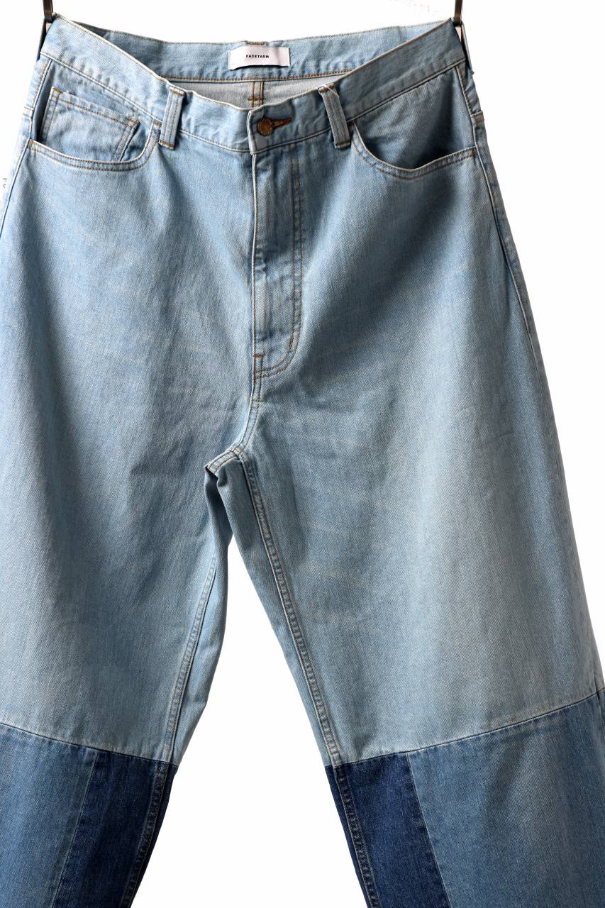 画像をギャラリービューアに読み込む, FACETASM PATCHWORK BIG DENIM PANTS (INDIGO)