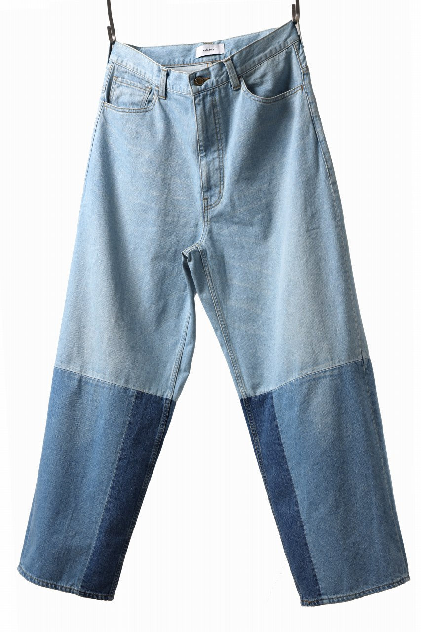 画像をギャラリービューアに読み込む, FACETASM PATCHWORK BIG DENIM PANTS (INDIGO)