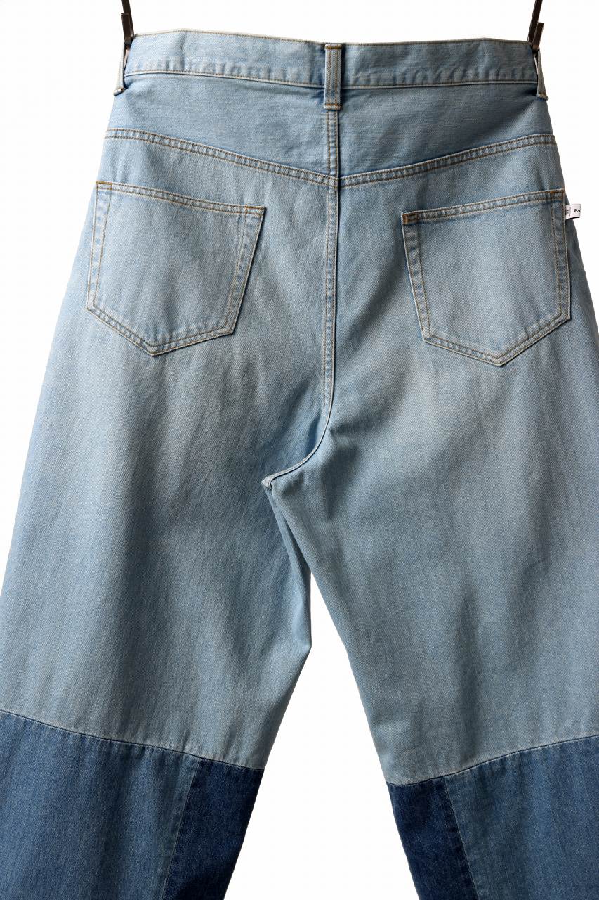 画像をギャラリービューアに読み込む, FACETASM PATCHWORK BIG DENIM PANTS (INDIGO)
