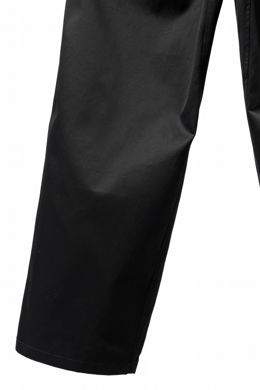 画像をギャラリービューアに読み込む, ISAMU KATAYAMA BACKLASH TUCK WIDE PANTS / HIGH DENSITY CHINO CLOTH (BLACK)