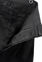 画像をギャラリービューアに読み込む, ISAMU KATAYAMA BACKLASH TUCK WIDE PANTS / HIGH DENSITY CHINO CLOTH (BLACK)